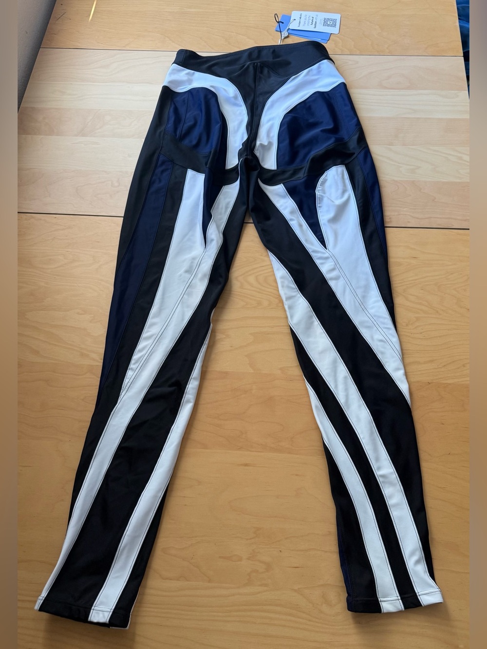 Mugler Spiral Leggings - Black White & Navy Brand new with Tags size 42 - Picture 6 of 16